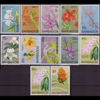 BARBADOS 1974 - Scott# 396/408 Orchids 1c-$1 MNH - Barbados (1966-...)