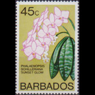 BARBADOS 1977 - Scott# 406B Flowers 45c MNH - Barbados (1966-...)