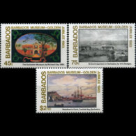 BARBADOS 1983 - Scott# 620-2 Museum Paintings Set Of 3 MNH - Barbados (1966-...)