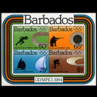 BARBADOS 1984 - Scott# 626a S/S Olympics MNH - Barbados (1966-...)