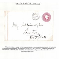 BOER WAR ORANGE FREE STATE INTERUPTED MAIL STATIONERY ROUXVILLE ZASTRON 1900 - Orange Free State (1868-1909)