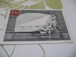 CPA  13 Bouches Du  Rhône  Marseille  Exposition D'électricité 1908 - Electrical Trade Shows And Other