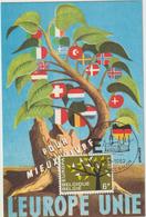 Carte-Maximum BELGIQUE N° Yvert 1223 (EUROPA) Obl Sp Ill 1er Jour (Ed Mouvement Européen) - 1951-1960