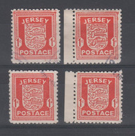 Jersey 1941 1d Arms Thick Paper Used Single - Jersey