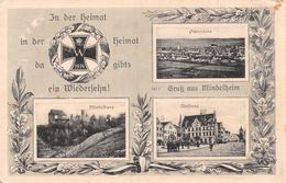 Gruss Aus Mindelheim - Rathaus - Mindeloberg - In Der Heimat Da Gibt Ein Wiedersehn 1914 - Mindelheim