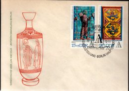 1972 DDR Stamps Museums Of Berlin Archeology Greek Vase Persian Spear Warrior Carpet Textile FDC 1786/7 - Archéologie