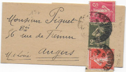 1937 - TYPE SEMEUSE - BANDE JOURNAL ENTIER Avec SUPERBE COMPLEMENT De TOURS GARE (INDRE ET LOIRE) => ANGERS - 1906-38 Sower - Cameo