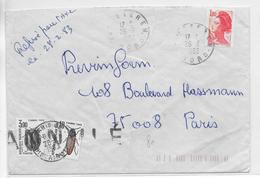 1983 - TAXE INSECTES 3F10  Sur ENVELOPPE De METEREN (NORD) => PARIS - REFUSE => MARQUE ANNULE Sur TAXE - 1960-.... Storia Postale