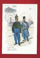 DOUANE - DOUANIERS -  DE 1835 à 1840 - CAPITAINE ET PRÉPOSÉ (Dir. Marseille) - CARTE MAXIMUM - Douane