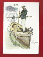 DOUANE - DOUANIERS -  1910 - MARINS DE LA DOUANE, EN TENUE D'ÉTÉ - CARTE MAXIMUM - Douane