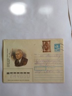 Turkmenistan 2 Ussr Postal Stationery Covers One With A Ovpt In Brown Rocket Designer.other Unused Space A Ovpt In Brown - Turkmenistan