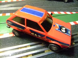 SCALEXTRIC FORD FIESTA ROJO Con El Dorsal 64 ref.4057/4061 Made In Spain - Escala 1:32