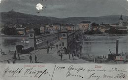 Linz Brücke Und Urfahr -  Mondlicht - Linz Urfahr