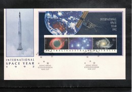 Australia 1992 Space / Raumfahrt International Space Year Block FDC - Oceanía