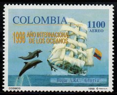B077C - KOLUMBIEN - 1998- MI#:2089 -MNH- SCHOOL SHIP "ARC GLORIA" - DOLPHINS - Colombia