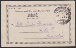NZ 1895 Colonial & Foreign Parcel Post Label Used - Cartas & Documentos