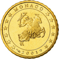 Monaco, 10 Euro Cent, Prince Rainier III, 2001, Proof, FDC, Laiton, KM:170 - Monaco