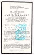DP Alois DeByser ° Poperinge 1879 † 1947 X Sidonie Vanrobaeys - Images Religieuses