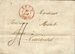 1842- Lettre De BERN Pour Neuchâtel  Taxe 4 - ... - 1855 Prephilately