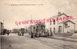 87 - BUSSIERE POITEVINE- BUSSIERES POITEVINE- LA GARE DU TRAMWAY - EDITEUR PM N° 8- FILAINE - Bussiere Poitevine