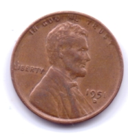 U.S.A. 1951 D: 1 Cent, KM 132 - 1909-1958: Lincoln, Wheat Ears Reverse