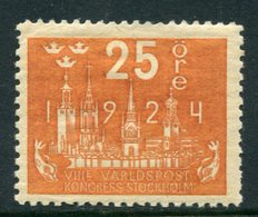 SWEDEN 1924 UPU Congress 25 Öre MH / *, .  Michel 148 - Unused Stamps