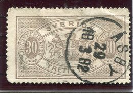 SWEDEN 1874 Official 30 Öre Perforated 14, Used, . Michel 9Ab - Dienstmarken