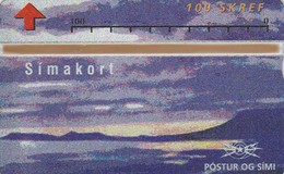 Iceland, ICE-D-07, 100 SKREF, Painting - View Of Iceland 2, CN : 303C, 2 Scans. - Islanda