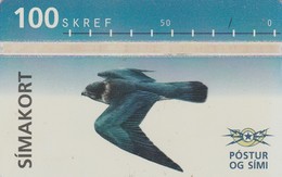 Iceland, ICE-D-10, 100 SKREF, 1994 Bird (1), 2 Scans. - Islandia