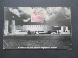 USA 1933 Echtfoto AK Electrical Building Century Of Progress, Chicago Nach Backa Jugoslawien Gesendet - Cartas & Documentos