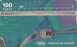 Iceland, ICE-D-19, Telephone Cable, 2 Scans. - Island