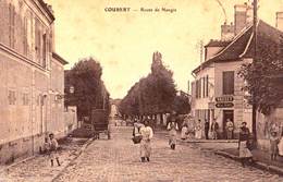 CPA  Coubert (77)   Rare Route De Nangis  Café Restaurant Vasset Charette   Beau Glaçage   Ed Bourbon - Other Municipalities
