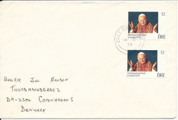 Ireland Cover Sent To Denmark Baile Atha Cliath 14-11-1979 With POPE Stamps - Briefe U. Dokumente