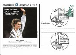 ALLEMAGNE Carte Pré Timbrée HEIKE HENKEL JEUX OLYMPIQUES DE  BARCELONE 1992 - Summer 1992: Barcelona