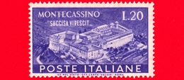 Nuovo - ML  - ITALIA - 1951 - Ricostruzione Abbazia Di Montecassino - 20 - 1946-60: Ungebraucht