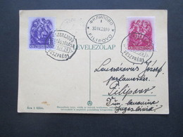 Ungarn 1939 Postkarte 900. Todestag Des Hl. Stephan MiF Nach Filipovo Jugoslawien - Brieven En Documenten