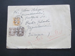 Japan 1933 Printed Matter Brief Nach Backa Palanka Jugoslawien Selbstgebastelter Umschlag?! - Storia Postale