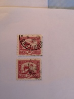 VEND 2 BEAUX TIMBRES D ' INDOCHINE N° 163 , OBLITERATION " COCHINCHINE Et VINH LONG " !!! - Usados