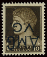 ITALY ITALIA VENEZIA GIULIA 1945 10 C. SOPRASTAMPA CAPOVOLTA (Sass. 2d) INTEGRO ** - Mint/hinged