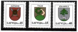Latvia 2005 . COA 2005 (Aluksne,Talsi,Jekabpils) 3v: 15,15,40. Michel # 628-30 - Lettonie