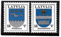 Latvia 2005 . COA 2005 (Dugavpils,Jurmala). 2v: 15, 15 - Lettonie