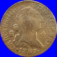 Espagne Spain Espanha 4 Maravedis 1787 - Andere & Zonder Classificatie