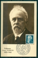 CM-Carte Maximum Card #1948-France (Yvert.N° 820)Sciences-Jean Perrin,physicien,physicist,,obl.Salon Medecine Paris - 1940-49