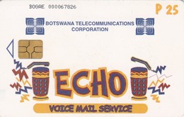 Botswana, BW-BTC-0021A, Echo, Voice Mail Service, 2 Scans.   CN : BOGAE+9 Digits.   GEM5 (Black) - Botswana