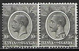 KENYA  &  OUGANDA.   -    10 C.  Oblitérés En Paire.   Georges V. - Kenya & Uganda