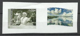 FINLAND FINNLAND, 2 Stamps On Cut Out, Unused - Ungebraucht