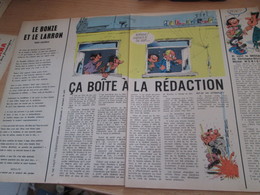 SPITIN20 Page DOUBLE Revue SPIROU Années 60/70 : CA BOITE A LA REDACTION  / FRANQUIN GASTON LAGAFFE - Franquin