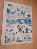 SPITIN20 Page Revue SPIROU Années 60/70 : Rare PUBLICITE PEYO SCHTROUMPFS CEREALES KELLOGG'S - Schtroumpfs, Les - Los Pitufos