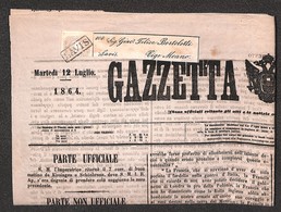 ANTICHI STATI ITALIANI - LOMBARDO VENETO - Territori Italiani D'Austria - Lavis (P.ti 8) - 1,05 Kreuzer (11 - Giornali)  - Sonstige & Ohne Zuordnung