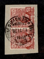 REGNO - 1906 - 10 Cent Leoni (82c Varietà E) - Coppia Non Dentellata Con Doppia Stampa (diritta + Capovolta) Usata Su Fr - Sonstige & Ohne Zuordnung